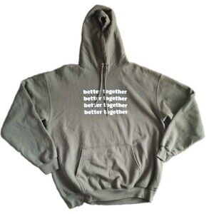 Better Together Women’s Hoodie XL Olive Green Fleece Sweatshirt Port & Company